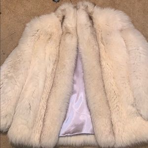 Blue Fox Fur Coat.